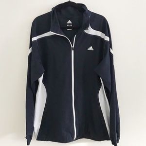 adidas Black and White Performance Zip Jacket